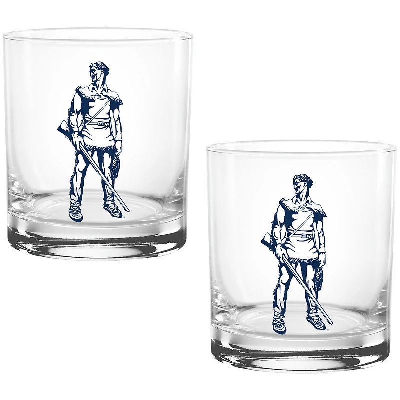 Lot de deux verres à whisky Vault Sketch Rocks de 41 cl des West Virginia Mountaineers