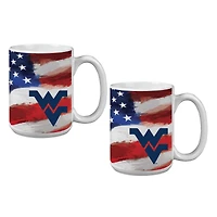 Ensemble de deux tasses américaines West Virginia Mountaineers de 44 cl