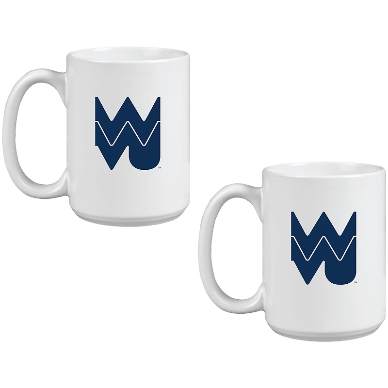 West Virginia Mountaineers Two Pack 15oz. Vault Sketch Ceramic Mug Set