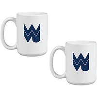West Virginia Mountaineers Two Pack 15oz. Vault Sketch Ceramic Mug Set