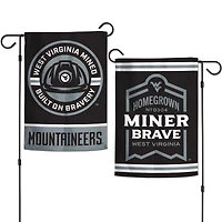 Drapeau de jardin double face WinCraft West Virginia Mountaineers 12'' x 18'' Built On Bravery