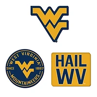 WinCraft  West Virginia Mountaineers 3-Pack Premium Fridge Magnet Set