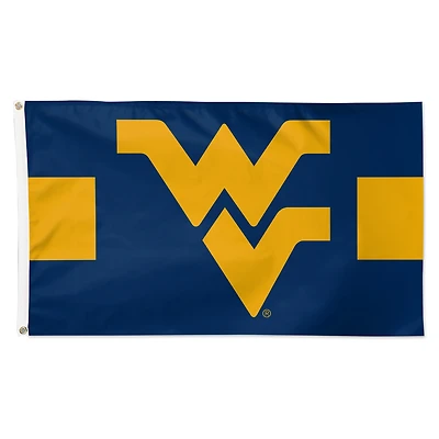 WinCraft West Virginia Mountaineers Drapeau simple face de luxe à rayures horizontales 3 pi x 5 pi