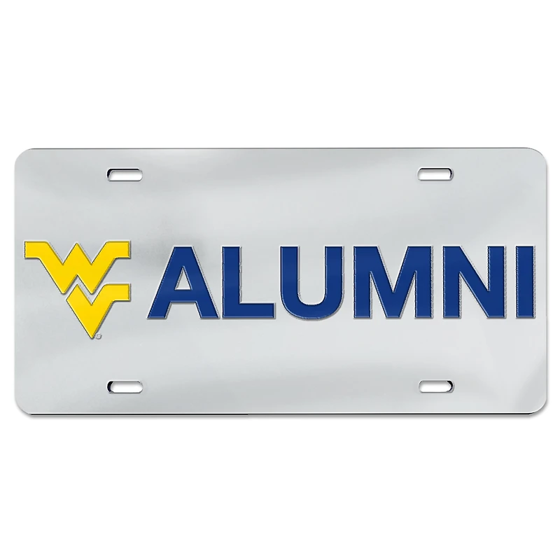 WinCraft West Virginia Mountaineers Alumni Team Logo Plaque d'immatriculation en acrylique découpée au laser