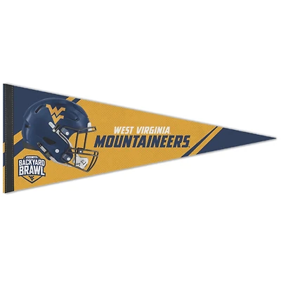 Fanion de qualité supérieure 12'' x 30'' des West Virginia Mountaineers Backyard Brawl de WinCraft