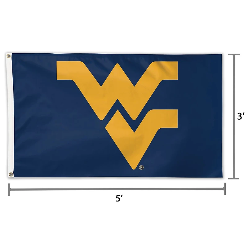 WinCraft West Virginia Mountaineers Deluxe Drapeau unilatéral 3 pi x 5 pi