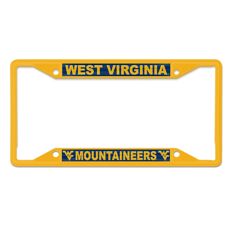 Cadre de plaque d'immatriculation WinCraft West Virginia Mountaineers
