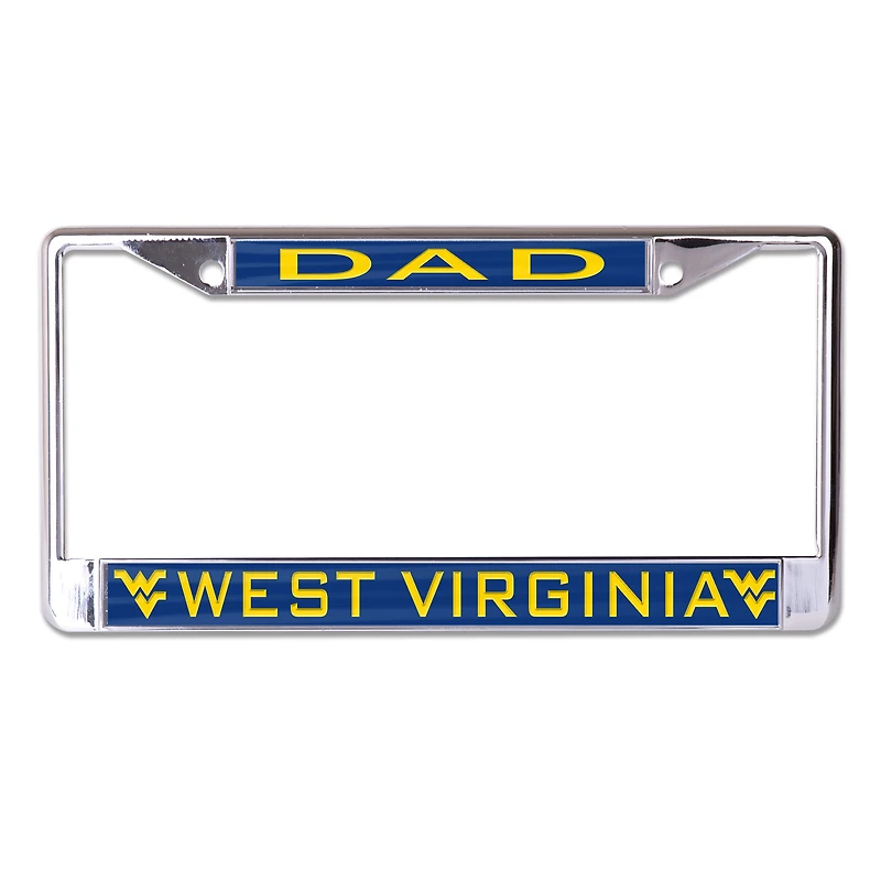 Cadre de plaque d'immatriculation WinCraft West Virginia Mountaineers S/L Dad