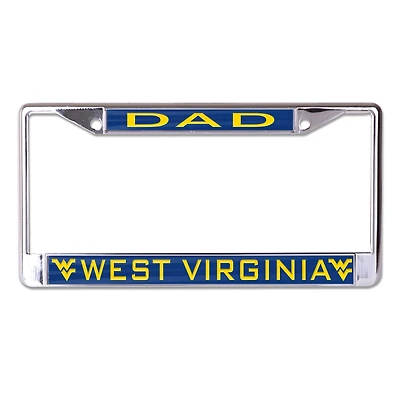 Cadre de plaque d'immatriculation WinCraft West Virginia Mountaineers S/L Dad