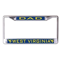 Cadre de plaque d'immatriculation WinCraft West Virginia Mountaineers S/L Dad
