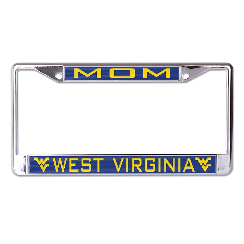 Cadre de plaque d'immatriculation WinCraft West Virginia Mountaineers S/L Mom