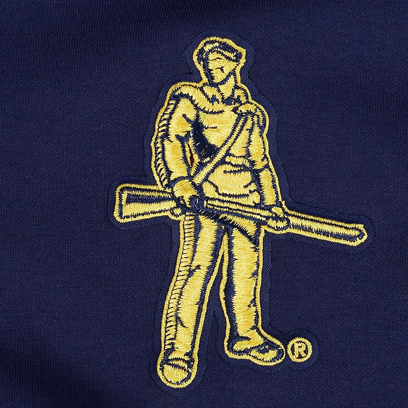 Women's Pro Standard Navy West Virginia Mountaineers Game Day Sequin Full-Zip Hooded Jacket