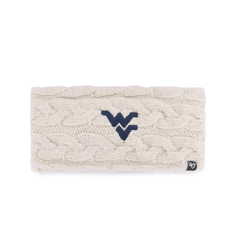 Women's '47  Natural West Virginia Mountaineers Core & Inline Latte Knit Headband