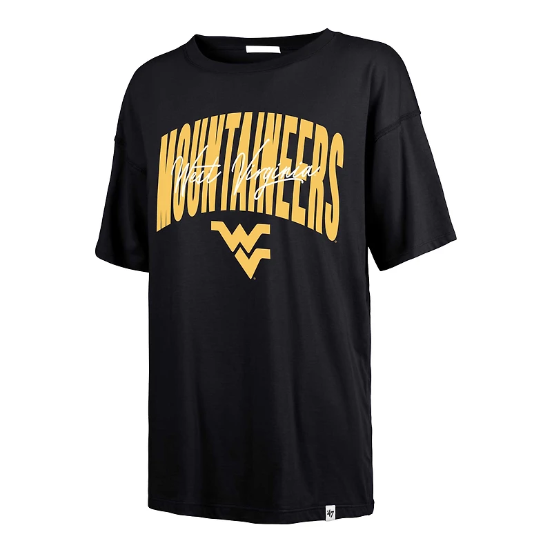Women's '47  Navy West Virginia Mountaineers Muse Sadie T-Shirt