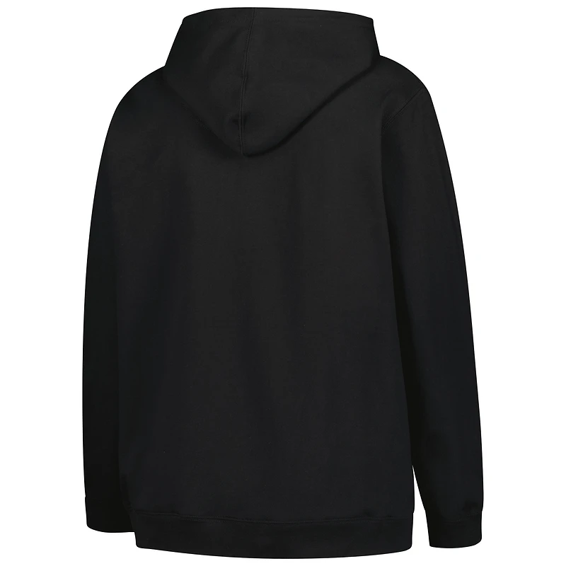 Women's Champion Black West Virginia Mountaineers Plus Heart & Soul Notch Neck Pullover