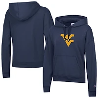 Sweat à capuche en polaire Powerblend bleu marine pour femme Champion des West Virginia Mountaineers