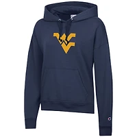 Women's Champion Navy West Virginia Mountaineers Powerblend Fleece Hoodie