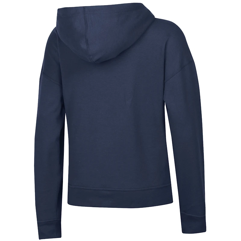 Women's Champion Navy West Virginia Mountaineers Powerblend Fleece Hoodie