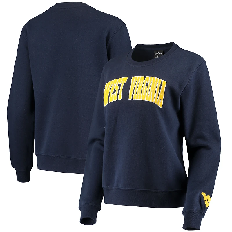 Sweat-shirt Campanile Colosseum Navy pour femmes des Mountaineers de Virginie-Occidentale