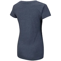 T-shirt à col en V Colosseum Navy West Virginia Mountaineers Fan pour femme