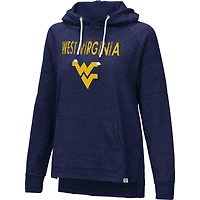 Chandail à capuchon Nollie Raglan Slub pour femmes Colosseum Navy West Virginia Mountaineers