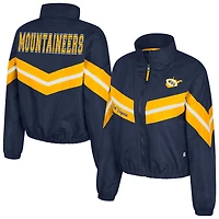 Women's Colosseum  Navy West Virginia Mountaineers Thin Ice Full-Zip Windbreaker