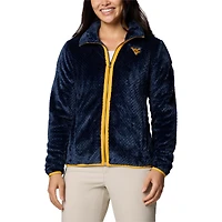 Veste zippée en sherpa Fireside II bleu marine pour femme de Columbia West Virginia Mountaineers