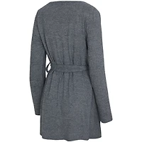Women's Concepts Sport Gray West Virginia Mountaineers Rigor Three-Piece Tank, Short & Robe Set