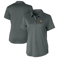 Polo extensible texturé Prospect pour femme, gris, des West Virginia Mountaineers de Cutter & Buck