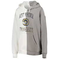 Sweat à capuche fendu Gameday Couture Mountaineers gris/blanc pour femme
