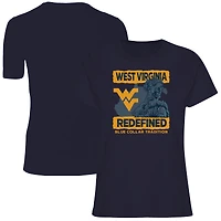T-shirt de supporter des West Virginia Mountaineers bleu marine pour femme