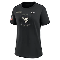 Women's Nike Black West Virginia Mountaineers 2025 Military Appreciation Dri-FIT T-Shirt