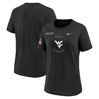 Women's Nike Black West Virginia Mountaineers 2025 Military Appreciation Dri-FIT T-Shirt