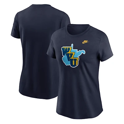 Women's Nike Navy West Virginia Mountaineers 1965 Throwback T-Shirt