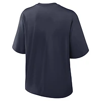 T-shirt Nike bleu marine pour femme avec logo Arch des West Virginia Mountaineers