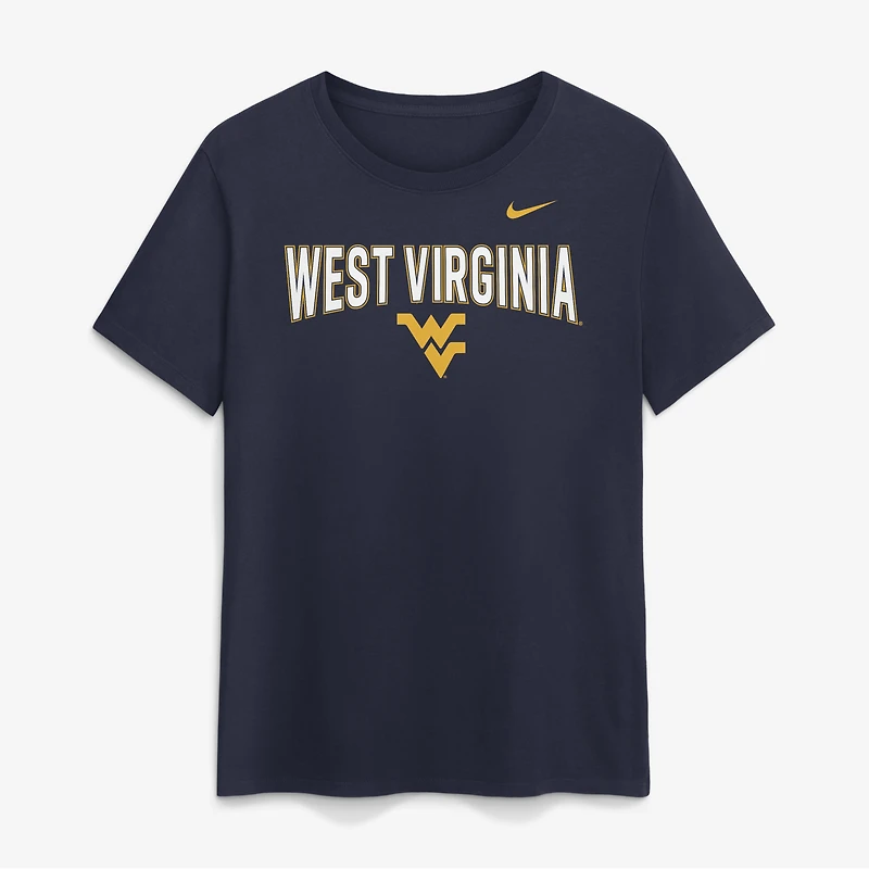 Women's Nike Navy West Virginia Mountaineers Arch Logo T-Shirt