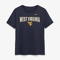 Women's Nike  Navy West Virginia Mountaineers Arch Logo T-Shirt