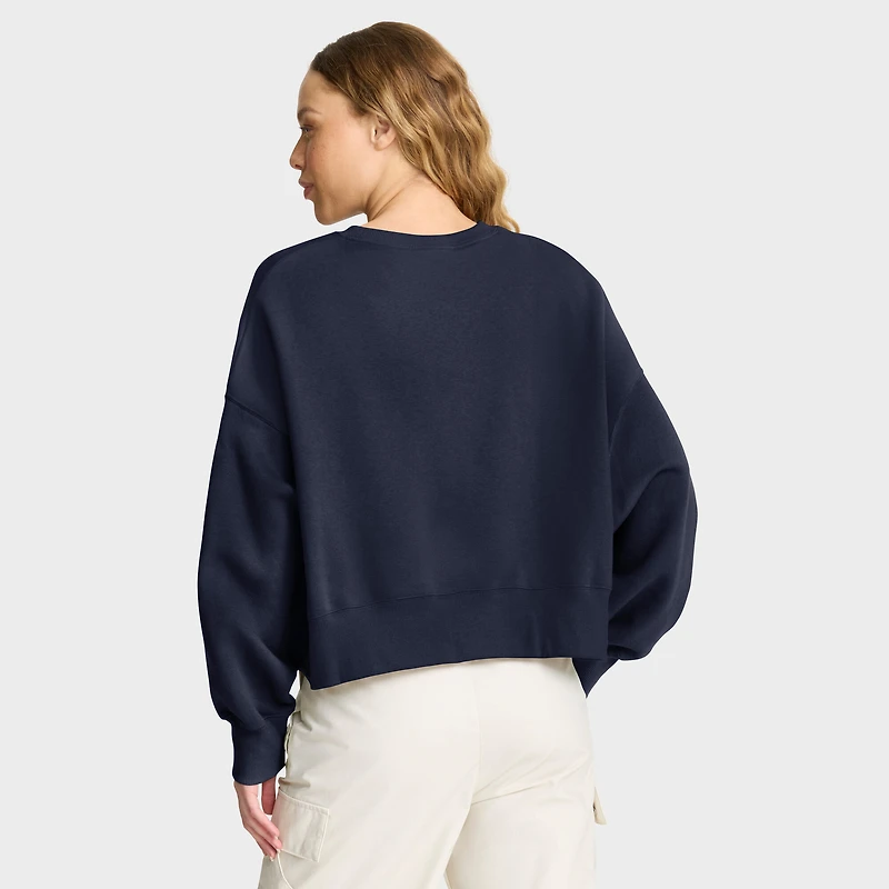 Women's Nike Navy West Virginia Mountaineers Oversized Phoenix Arch Pullover Sweatshirt
