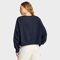 Women's Nike Navy West Virginia Mountaineers Oversized Phoenix Arch Pullover Sweatshirt