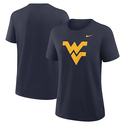 Women's Nike Navy West Virginia Mountaineers Primary Logo T-Shirt