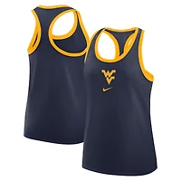 Débardeur dos nageur Nike Primetime Tri-Blend bleu marine pour femme, West Virginia Mountaineers