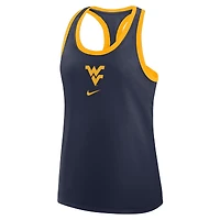 Women's Nike Navy West Virginia Mountaineers Primetime Tri-Blend Racerback Tank Top