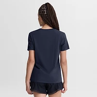 Women's Nike Navy West Virginia Mountaineers Script Mantra Logo T-Shirt