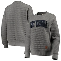 Sweat-shirt matelassé Pressbox Heather Charcoal West Virginia Mountaineers pour femme