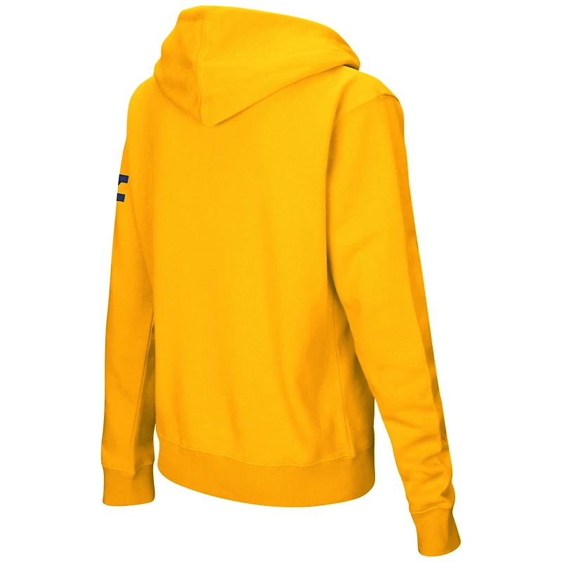 Sweat à capuche entièrement zippé Stadium Athletic Gold West Virginia Mountaineers pour femme