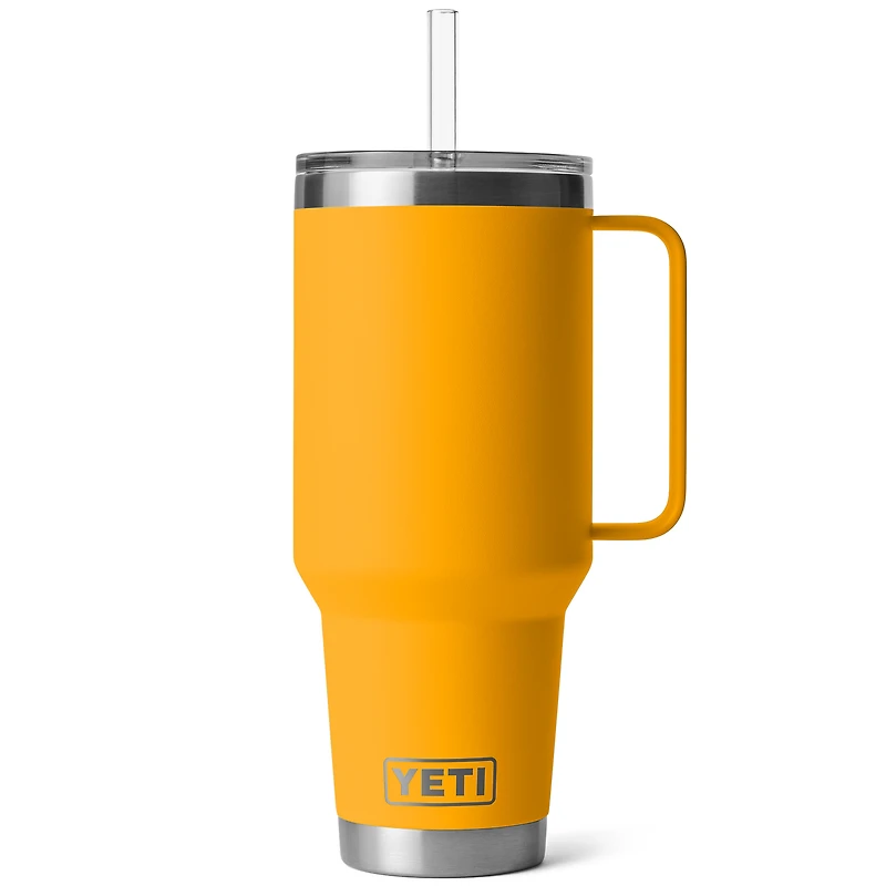 Tasse à paille Rambler YETI West Virginia Mountaineers (1,27 l)