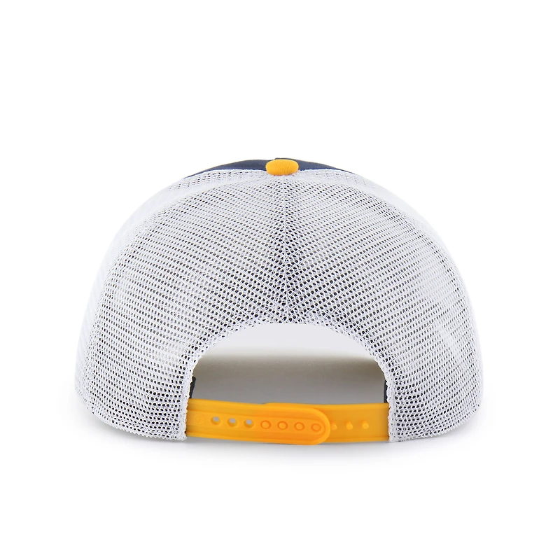 Youth '47 Navy/Gold West Virginia Mountaineers Super Stripe Hitch Adjustable Trucker Hat