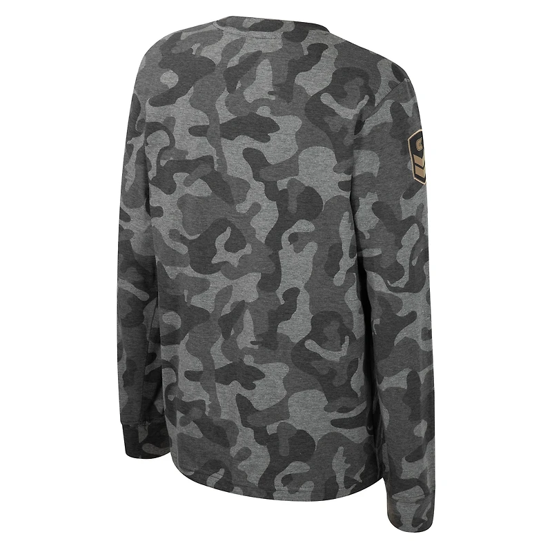 Youth Colosseum Camo West Virginia Mountaineers OHT Military Appreciation Dark Star Long Sleeve T-Shirt