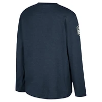 Youth Colosseum Heather Navy West Virginia Mountaineers OHT Military Appreciation Oorah Long Sleeve T-Shirt