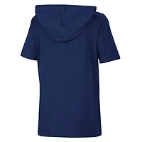 Youth Colosseum Heather Navy West Virginia Mountaineers Varsity Hooded T-Shirt